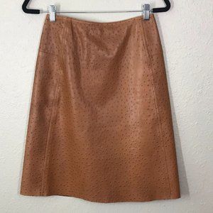 5|48 Brown Textured Leather High waist Skirt